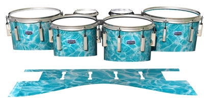 Dynasty Custom Elite Tenor Drum Slips - Aquatic Refraction (Themed)