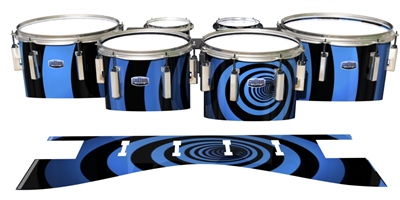 Dynasty Custom Elite Tenor Drum Slips - Blue Vortex Illusion (Themed)