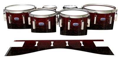 Dynasty Custom Elite Tenor Drum Slips - Burgundy Rock (Red)
