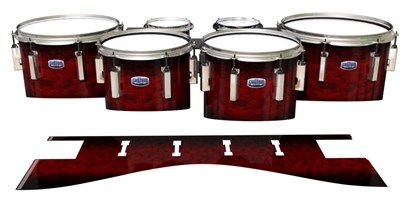 Dynasty Custom Elite Tenor Drum Slips - Burning Embers (red)