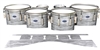 Dynasty Custom Elite Tenor Drum Slips - Chaos Brush Strokes Grey and White (Neutral)