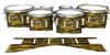 Dynasty Custom Elite Tenor Drum Slips - Chaos Brush Strokes Yellow and Black (Yellow)