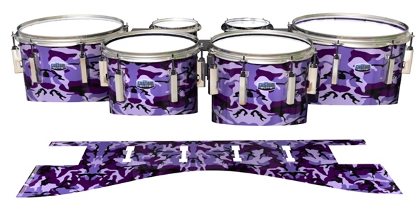 Dynasty Custom Elite Tenor Drum Slips - Coastline Dusk Traditional Camouflage (Purple)