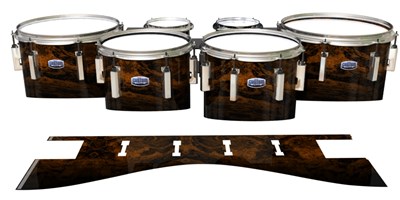 Dynasty Custom Elite Tenor Drum Slips - Earth GEO Marble Fade (Neutral)