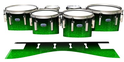 Dynasty Custom Elite Tenor Drum Slips - Emerald Fade (Green)
