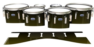 Dynasty Custom Elite Tenor Drum Slips - Gold Carbon Fade (Yellow)