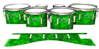 Dynasty Custom Elite Tenor Drum Slips - Green Cosmic Glass (Green)