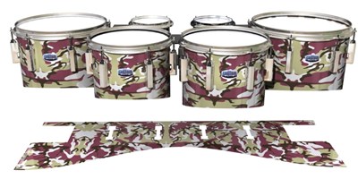 Dynasty Custom Elite Tenor Drum Slips - Jurassic Snow (Neutral)