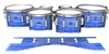 Dynasty Custom Elite Tenor Drum Slips - Lateral Brush Strokes Blue and White (Blue)