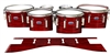 Dynasty Custom Elite Tenor Drum Slips - Lateral Brush Strokes Red and Black (Red)