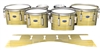 Dynasty Custom Elite Tenor Drum Slips - Lateral Brush Strokes Yellow and White (Yellow)