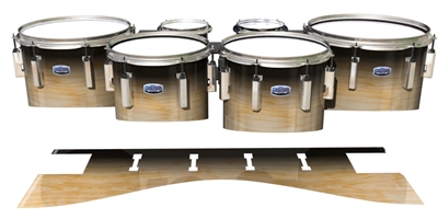 Dynasty Custom Elite Tenor Drum Slips - Maple Woodgrain Black Fade (Neutral)