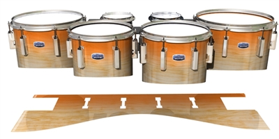 Dynasty Custom Elite Tenor Drum Slips - Maple Woodgrain Orange Fade (Orange)