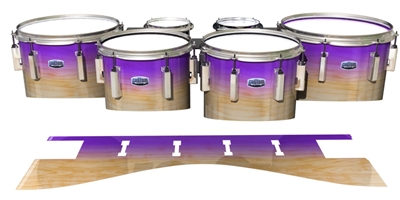 Dynasty Custom Elite Tenor Drum Slips - Maple Woodgrain Purple Fade (Purple)