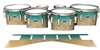 Dynasty Custom Elite Tenor Drum Slips - Maple Woodgrain Teal Fade (Blue) (Green)