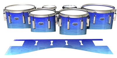 Dynasty Custom Elite Tenor Drum Slips - Marine Maple Fade (Blue)