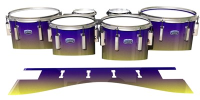 Dynasty Custom Elite Tenor Drum Slips - Mystic Horizon (Purple) (Yellow)