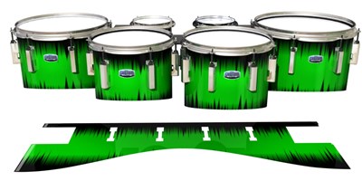 Dynasty Custom Elite Tenor Drum Slips - Nightbreak (Green)