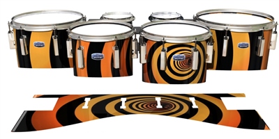 Dynasty Custom Elite Tenor Drum Slips - Orange Vortex Illusion (Themed)2