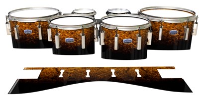 Dynasty Custom Elite Tenor Drum Slips - Pangaea Fade (Orange)