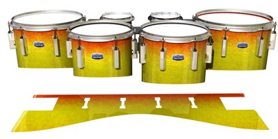 Dynasty Custom Elite Tenor Drum Slips - Phoenix Fire (Yellow) (Orange)
