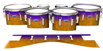 Dynasty Custom Elite Tenor Drum Slips - Purple Canyon Rain (Orange) (Purple)