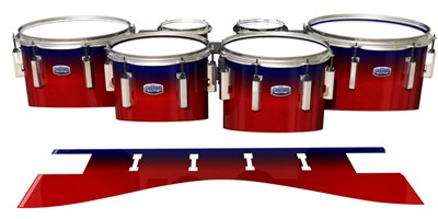 Dynasty Custom Elite Tenor Drum Slips - Red Arrow (Red) (Blue)