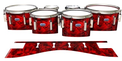 Dynasty Custom Elite Tenor Drum Slips - Red Cosmic Glass (Red)