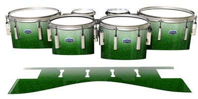 Dynasty Custom Elite Tenor Drum Slips - Snowy Evergreen (Green)