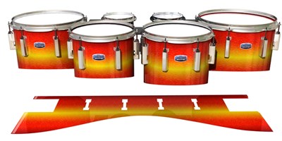 Dynasty Custom Elite Tenor Drum Slips - Sunfire (Orange) (Yellow)