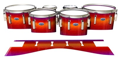 Dynasty Custom Elite Tenor Drum Slips - Supernova (Red) (Purple)