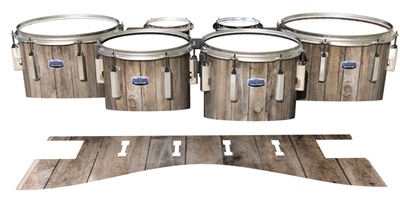 Dynasty Custom Elite Tenor Drum Slips - Vertical Planks (Themed)