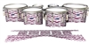 Dynasty Custom Elite Tenor Drum Slips - Wave Brush Strokes Maroon and White (Red)