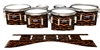 Dynasty Custom Elite Tenor Drum Slips - Wave Brush Strokes Orange and Black (Orange)