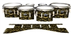 Dynasty Custom Elite Tenor Drum Slips - Wave Brush Strokes Yellow and Black (Yellow)