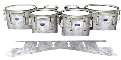 Dynasty Custom Elite Tenor Drum Slips - White Cosmic Glass (Neutral)