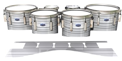 Dynasty Custom Elite Tenor Drum Slips - White Horizon Stripes (Neutral)