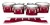 Dynasty Custom Elite Tenor Drum Slips - Wicked White Ruby (Red) (Pink)