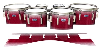 Dynasty Custom Elite Tenor Drum Slips - Wicked White Ruby (Red) (Pink)
