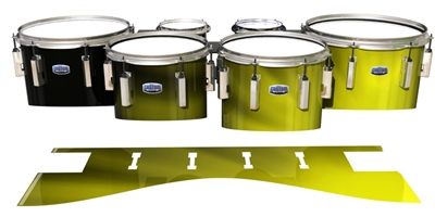 Dynasty Custom Elite Tenor Drum Slips - Yellow Light Rays (Themed)