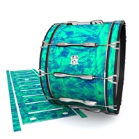 Ludwig Ultimate Series Bass Drum Slips - Aqua Cosmic Glass (Aqua)