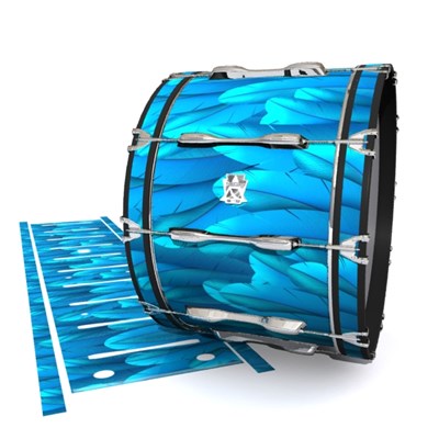 Ludwig Ultimate Series Bass Drum Slips - Blue Feathers (Themed)