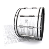 Ludwig Ultimate Series Bass Drum Slip - Chaos Brush Strokes Grey and White (Neutral)