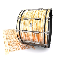 Ludwig Ultimate Series Bass Drum Slip - Chaos Brush Strokes Orange and White (Orange)