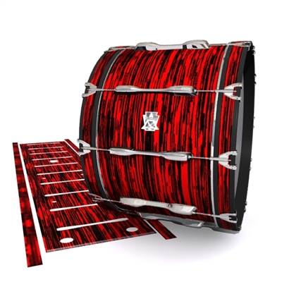 Ludwig Ultimate Series Bass Drum Slip - Chaos Brush Strokes Red and Black (Red)