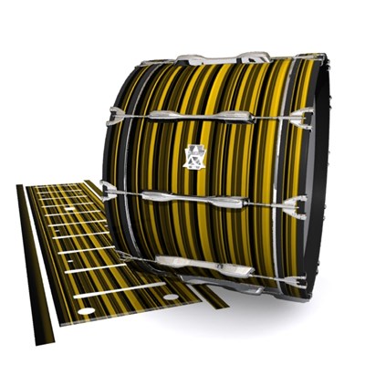 Ludwig Ultimate Series Bass Drum Slips - Gold Horizon Stripes (Yellow)