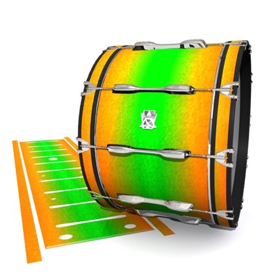 Ludwig Ultimate Series Bass Drum Slips - Green Prairie Fade (Green) (Orange)