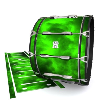 Ludwig Ultimate Series Bass Drum Slips - Green Smokey Clouds (Themed)