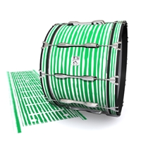 Ludwig Ultimate Series Bass Drum Slip - Lateral Brush Strokes Green and White (Green)