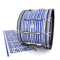Ludwig Ultimate Series Bass Drum Slip - Lateral Brush Strokes Navy Blue and White (Blue)